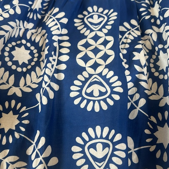 Saiph Lab White and Blue Cotton Dress - Picture 9 of 16